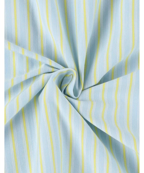 une nana cool(ウンナナクール)の「綿100% ハイゲージコットン天竺ストライプ 半袖パジャマ(ルームウェア/パジャマ・レディース・アイボリー/サックスブルー・M)」の10枚目の写真