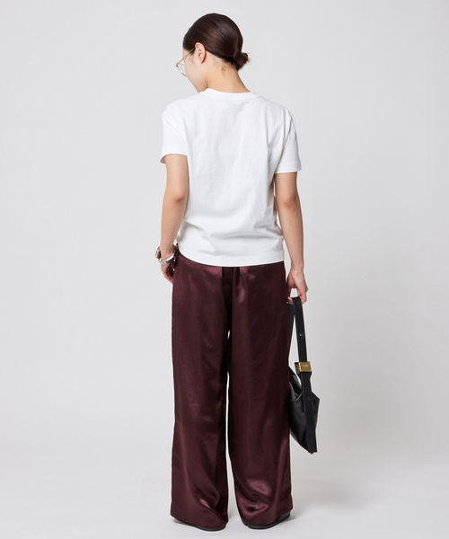 AP STUDIO（エーピーストゥディオ）の「サテンイージーパンツ（スラックス・レディース・レッド・36/38）」の9枚目の写真