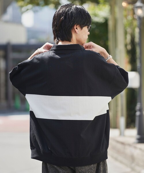 PUBLUX（パブリュクス）の「U.S. POLO ASSN./ユーエスポロアッスン 別注 ワンポイント刺繍 ハーフジップ切り替えTシャツ/ユニセックス(限定展開)（Tシャツ/カットソー・メンズ・ライトグレー/ブラック/ネイビー/グリーン/ブルー系その他/ブラック系その他/グレー系その他・SMALL/MEDIUM/LARGE）」の12枚目の写真