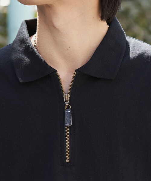 PUBLUX（パブリュクス）の「U.S. POLO ASSN./ユーエスポロアッスン 別注 ワンポイント刺繍 ハーフジップ切り替えTシャツ/ユニセックス(限定展開)（Tシャツ/カットソー・メンズ・ライトグレー/ブラック/ネイビー/グリーン/ブルー系その他/ブラック系その他/グレー系その他・SMALL/MEDIUM/LARGE）」の17枚目の写真