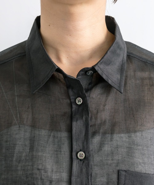 RIVE DROITE（リヴドロワ）の「ラミークロップドシャツ（シャツ/ブラウス・レディース・ブラック/ピンク・FREE）」の13枚目の写真