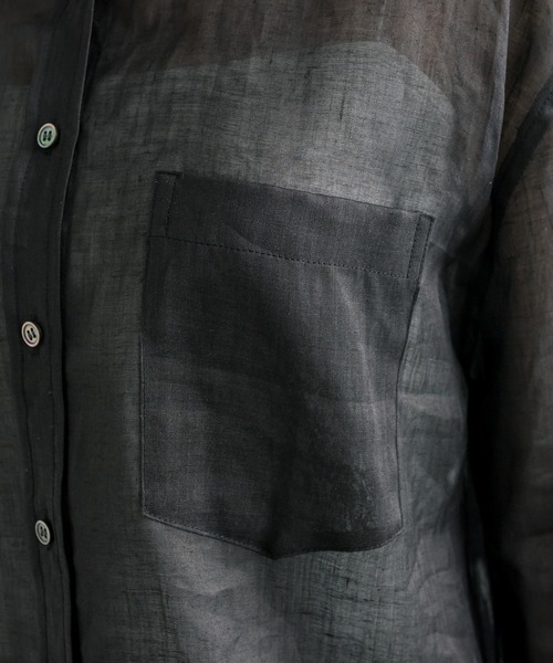 RIVE DROITE（リヴドロワ）の「ラミークロップドシャツ（シャツ/ブラウス・レディース・ブラック/ピンク・FREE）」の12枚目の写真