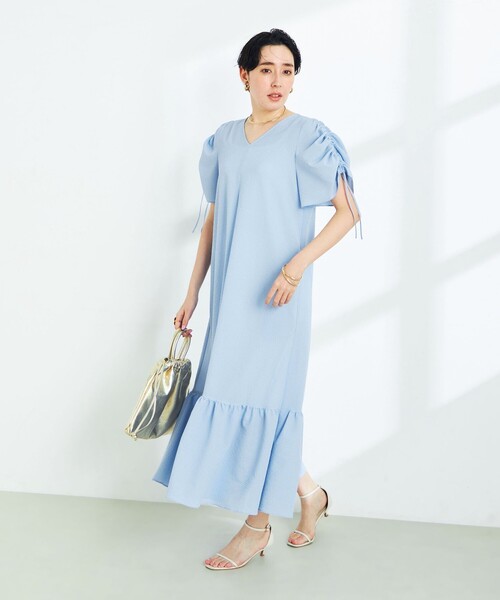 NOLLEY’S Sophi(ノーリーズソフィ)の「サッカーティアードワンピース(ワンピース・レディース・ブラック/サックスブルー・38/36)」の4枚目の写真