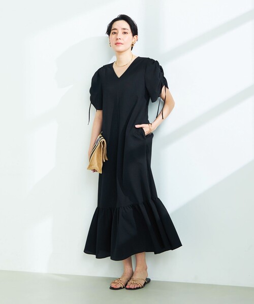 NOLLEY’S Sophi(ノーリーズソフィ)の「サッカーティアードワンピース(ワンピース・レディース・ブラック/サックスブルー・38/36)」の13枚目の写真