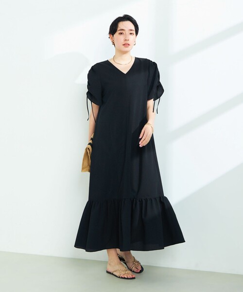 美品　ノーリーズソフィ　サッカーティアードワンピース 36 （S〜M）黒日本製 未使用品 NOLLEY'S sophi サッカーティアードワンピース 36 黒