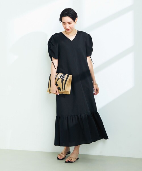 NOLLEY’S Sophi(ノーリーズソフィ)の「サッカーティアードワンピース(ワンピース・レディース・ブラック/サックスブルー・38/36)」の15枚目の写真