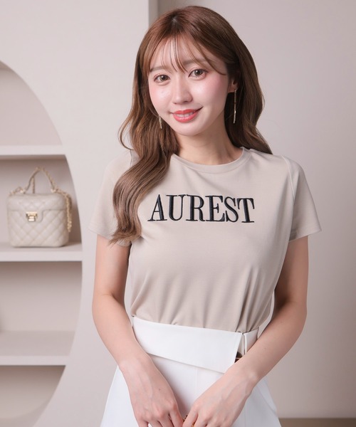 LIPSERVICE(リップサービス)の「AUREST Tシャツ(Tシャツ/カットソー・レディース・ホワイト/ブラック/ベージュ・FREE)」の1枚目の写真