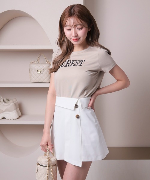 LIPSERVICE(リップサービス)の「AUREST Tシャツ(Tシャツ/カットソー・レディース・ホワイト/ブラック/ベージュ・FREE)」の16枚目の写真