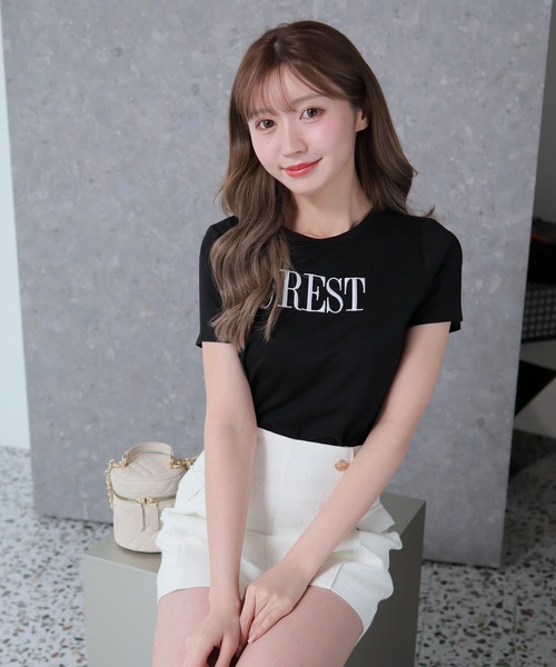 LIPSERVICE(リップサービス)の「AUREST Tシャツ(Tシャツ/カットソー・レディース・ホワイト/ブラック/ベージュ・FREE)」の11枚目の写真