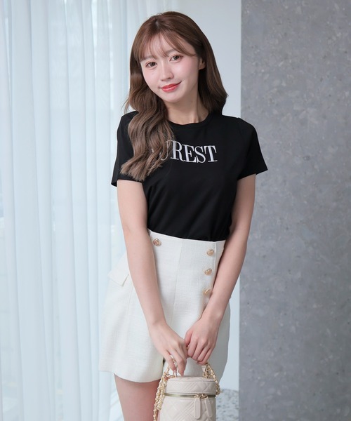 LIPSERVICE(リップサービス)の「AUREST Tシャツ(Tシャツ/カットソー・レディース・ホワイト/ブラック/ベージュ・FREE)」の10枚目の写真