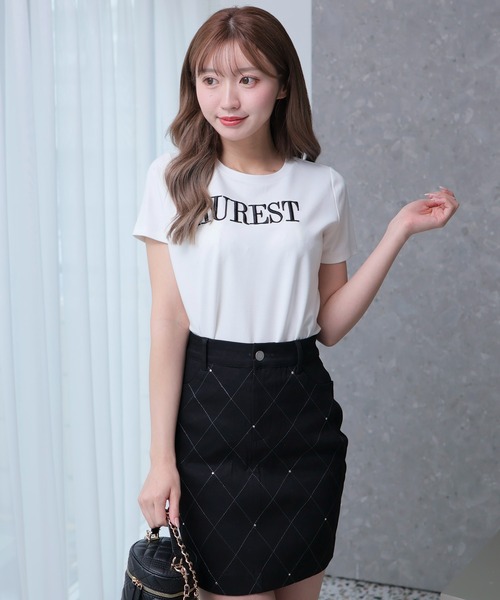 LIPSERVICE(リップサービス)の「AUREST Tシャツ(Tシャツ/カットソー・レディース・ホワイト/ブラック/ベージュ・FREE)」の6枚目の写真