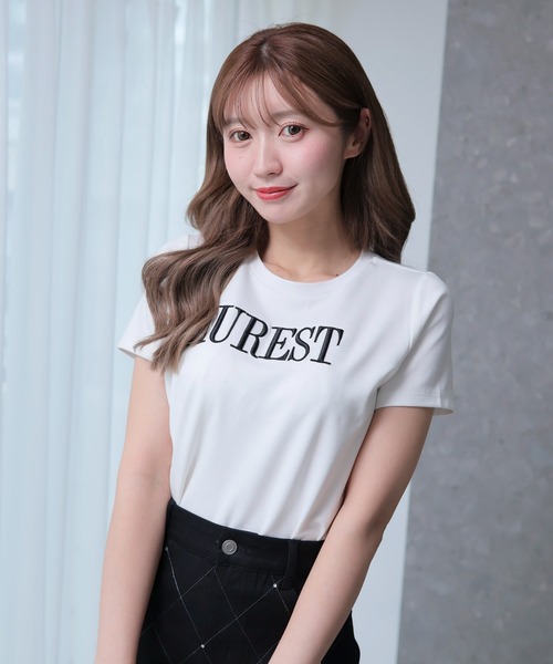 LIPSERVICE(リップサービス)の「AUREST Tシャツ(Tシャツ/カットソー・レディース・ホワイト/ブラック/ベージュ・FREE)」の5枚目の写真