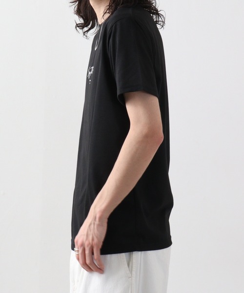 FUNALIVE(ファンアライブ)の「ミニロゴプリントTシャツ吸水速乾 UVカット 半袖(Tシャツ/カットソー・メンズ・スミクロ/ケリーグリーン/クリアブラック/ホワイト/ライトブラック/サーモンピンク/ブラック/ホワイト系2/ブラック系その他2/クリアブルー/ブラック系その他3/ネイビー・L/M/LL)」の16枚目の写真