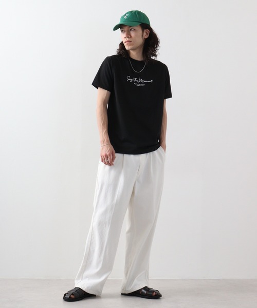 FUNALIVE(ファンアライブ)の「ミニロゴプリントTシャツ吸水速乾 UVカット 半袖(Tシャツ/カットソー・メンズ・スミクロ/ケリーグリーン/クリアブラック/ホワイト/ライトブラック/サーモンピンク/ブラック/ホワイト系2/ブラック系その他2/クリアブルー/ブラック系その他3/ネイビー・L/M/LL)」の18枚目の写真