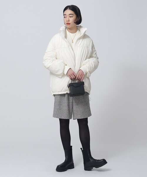 GALLEST(ギャレスト)の「◆ギャザーフォルムダウンコート(ダウンジャケット/コート・レディース・ブラック/オフホワイト・40/36/38)」の3枚目の写真