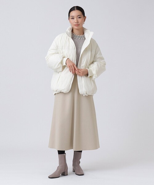 GALLEST(ギャレスト)の「◆ギャザーフォルムダウンコート(ダウンジャケット/コート・レディース・ブラック/オフホワイト・40/36/38)」の5枚目の写真