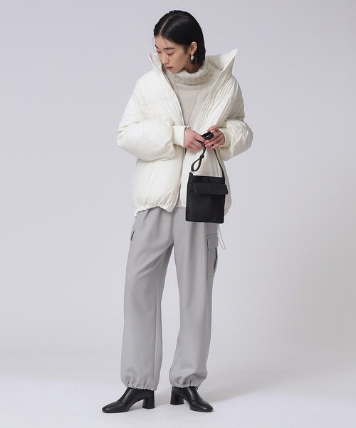 GALLEST(ギャレスト)の「◆ギャザーフォルムダウンコート(ダウンジャケット/コート・レディース・ブラック/オフホワイト・40/36/38)」の7枚目の写真