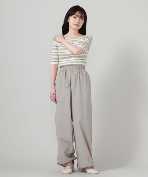 archives（アルシーヴ）の「サイドラインパラシュートパンツ（カーゴパンツ・レディース・アイボリー/ブラック/グレー・MEDIUM）」の21枚目の写真