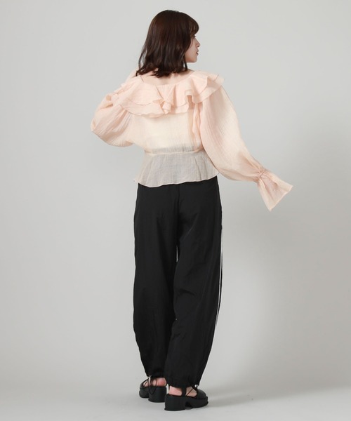 archives（アルシーヴ）の「サイドラインパラシュートパンツ（カーゴパンツ・レディース・アイボリー/ブラック/グレー・MEDIUM）」の16枚目の写真