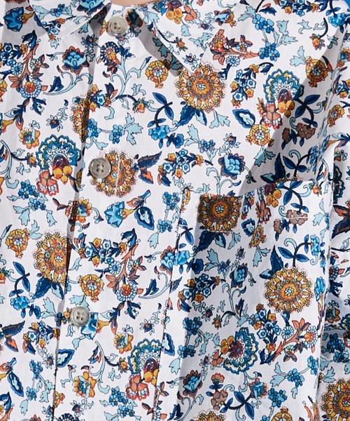 マディソンブルー マダムシャツ ブラウス シャツ フラワーパターン 花
