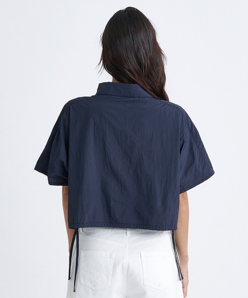 ROXY（ロキシー）の「MY OASIS SHIRT/ロキシードローコード付きショート丈半袖シャツ（シャツ/ブラウス・レディース・グリーン/ブラック/レッド・LARGE/SMALL/MEDIUM）」の17枚目の写真