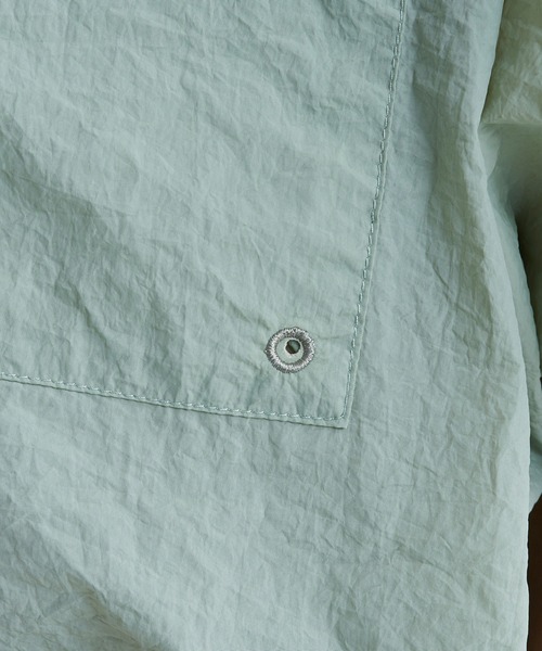 ROXY（ロキシー）の「MY OASIS SHIRT/ロキシードローコード付きショート丈半袖シャツ（シャツ/ブラウス・レディース・グリーン/ブラック/レッド・LARGE/SMALL/MEDIUM）」の12枚目の写真