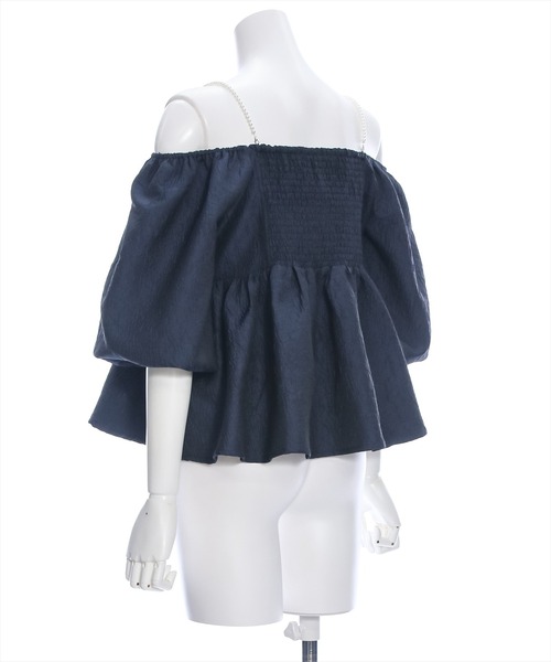 clear（クリア）の「フクレジャガードオフショルブラウス≪2024SS≫（シャツ/ブラウス・レディース・アイボリー/イエロー/ネイビー・F）」の8枚目の写真