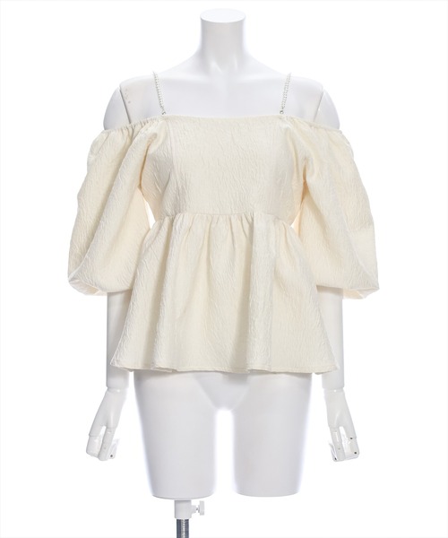 clear（クリア）の「フクレジャガードオフショルブラウス≪2024SS≫（シャツ/ブラウス・レディース・アイボリー/イエロー/ネイビー・F）」の13枚目の写真