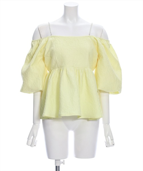 clear（クリア）の「フクレジャガードオフショルブラウス≪2024SS≫（シャツ/ブラウス・レディース・アイボリー/イエロー/ネイビー・F）」の14枚目の写真