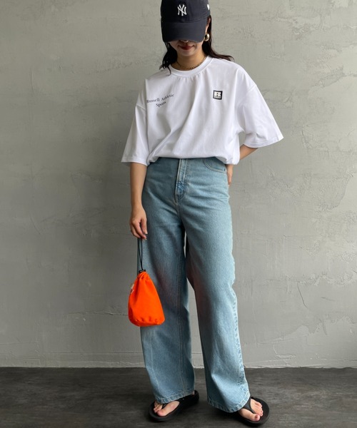 Russell Athletic（ラッセルアスレティック）の「[RUSSELL ATHLETIC/ラッセル アスレチック] 別注 DRI POWER ワンポイントロゴTシャツ（Tシャツ/カットソー・レディース・ブラック/ネイビー/ホワイト・M/L/XL）」の4枚目の写真