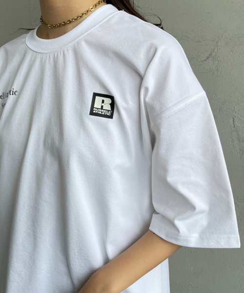 Russell Athletic（ラッセルアスレティック）の「[RUSSELL ATHLETIC/ラッセル アスレチック] 別注 DRI POWER ワンポイントロゴTシャツ（Tシャツ/カットソー・レディース・ブラック/ネイビー/ホワイト・M/L/XL）」の17枚目の写真