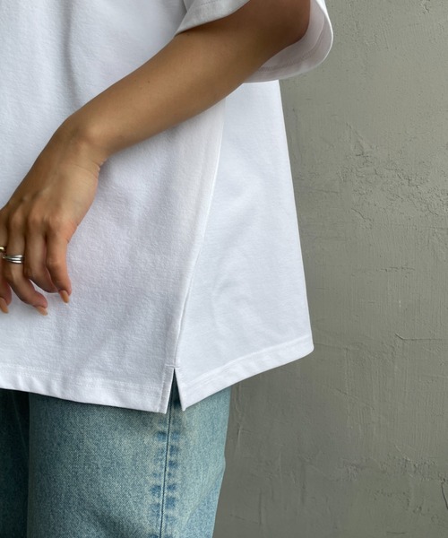 Russell Athletic（ラッセルアスレティック）の「[RUSSELL ATHLETIC/ラッセル アスレチック] 別注 DRI POWER ワンポイントロゴTシャツ（Tシャツ/カットソー・レディース・ブラック/ネイビー/ホワイト・M/L/XL）」の18枚目の写真