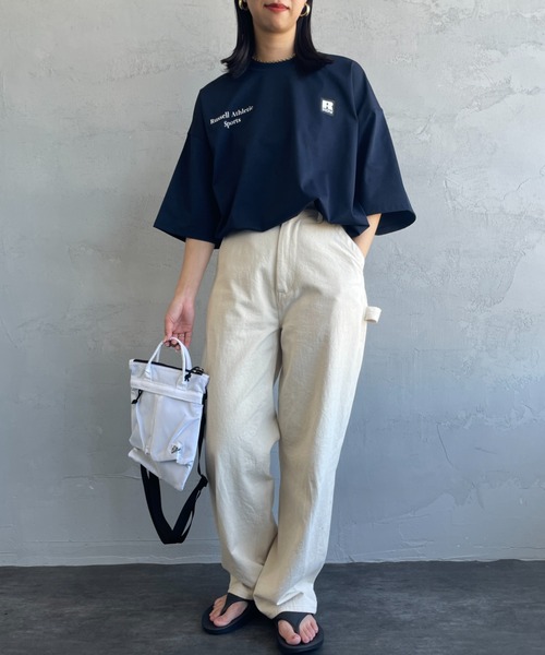 Russell Athletic（ラッセルアスレティック）の「[RUSSELL ATHLETIC/ラッセル アスレチック] 別注 DRI POWER ワンポイントロゴTシャツ（Tシャツ/カットソー・レディース・ブラック/ネイビー/ホワイト・M/L/XL）」の8枚目の写真