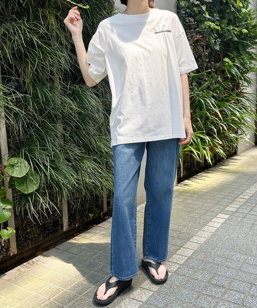 select MOCA(セレクトモカ)の「タック刺繍ロゴTシャツ(Tシャツ/カットソー・レディース・ブラック/オフホワイト・MEDIUM/SMALL)」の3枚目の写真