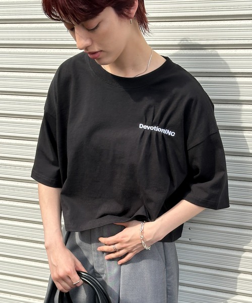 select MOCA(セレクトモカ)の「タック刺繍ロゴTシャツ(Tシャツ/カットソー・レディース・ブラック/オフホワイト・MEDIUM/SMALL)」の17枚目の写真