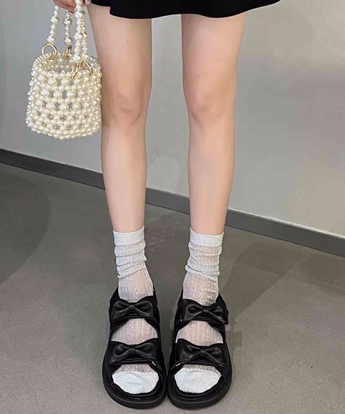 Nyu（ニュウ）の「リボンスポーツサンダル（サンダル・レディース・ブラック・SMALL/MEDIUM/LARGE/X-LARGE）」の3枚目の写真
