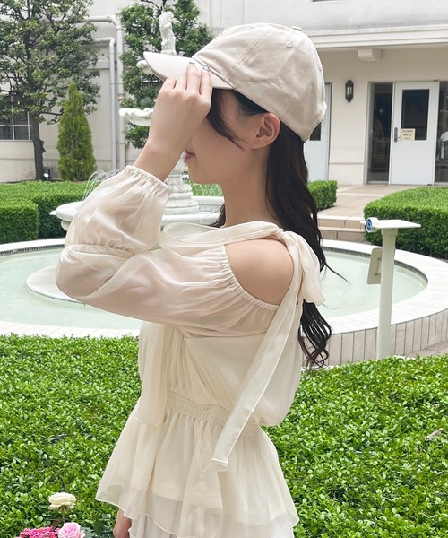 apres jour（アプレジュール）の「ロゴ刺繍キャップ【ZOZOTOWN限定アイテム】（キャップ・レディース・ベージュ/ブラック/オフホワイト・FREE）」の18枚目の写真