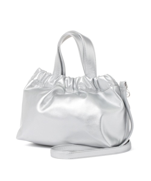 LAKOLE（ラコレ）の「クチギャザー2WAYショルダーバッグ / 116064（ショルダーバッグ・レディース・ブラック/アイボリー/シルバー/モカ・FREE）」の6枚目の写真