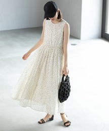 OPAQUE.CLIP | フィット＆フレアドレス オーガニックコットン混ローン【洗濯機洗い可】(ワンピース)