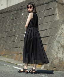 OPAQUE.CLIP | ◆《美人百花掲載》フィット&フレアドレス オーガニックコットン混【洗濯機洗い可】(ワンピース)