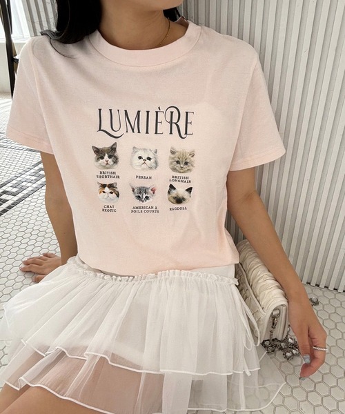 one after another NICE CLAUP（ワンアフターアナザーナイスクラップ）の「リボンシアーミニスカート（スカート・レディース・オフホワイト/チャコールグレー/ピンクベージュ・FREE）」の22枚目の写真