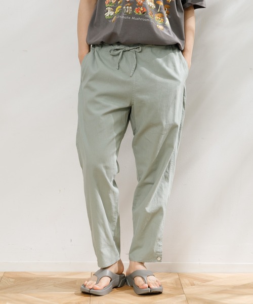 ARMY TWILL COTTON LINEN SLAB SLEEPING PANTS