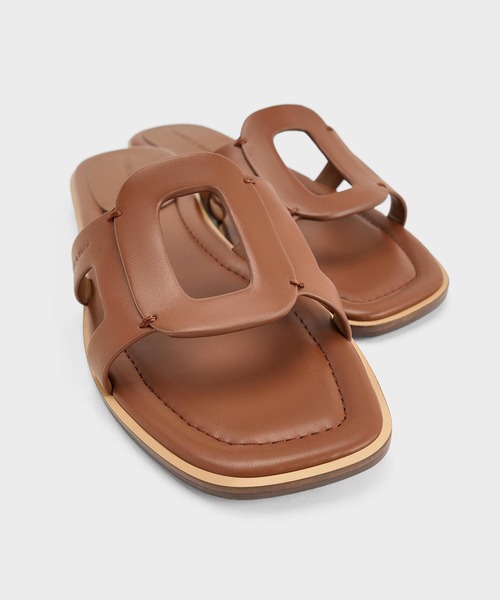CHARLES & KEITH(チャールズ & キース)の「Easley イーズリー カットアウト スライドサンダル(サンダル・レディース・ブラック/オフホワイト/ライラック/ブラック系その他4/ホワイト系その他3/ブラウン系その他3/クリアブラウン・23.5cm/24.5cm/25cm/25.5cm/23cm/22.5cm)」の20枚目の写真