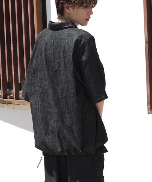 improves（インプローブス）の「半袖 デニムシャツ（シャツ/ブラウス・メンズ・ネイビー/ブラック・FREE）」の6枚目の写真