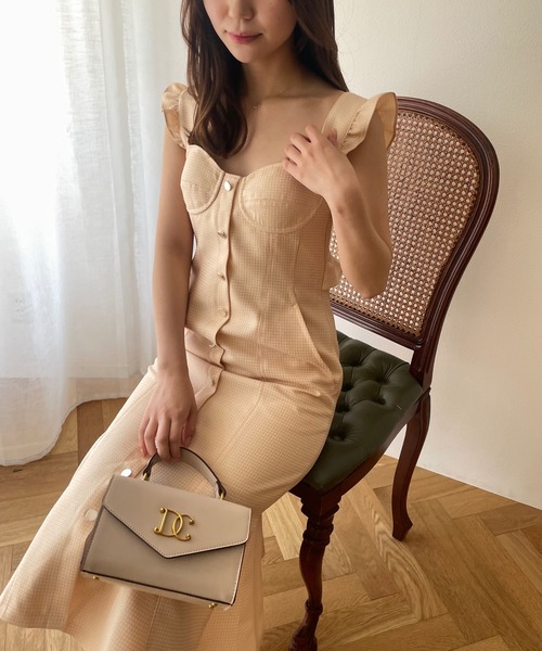 ME COUTURE(ミークチュール)の「ブライトジャカードレディワンピース(ワンピース・レディース・コーラル/ベージュ/ブラック・1/0)」の10枚目の写真