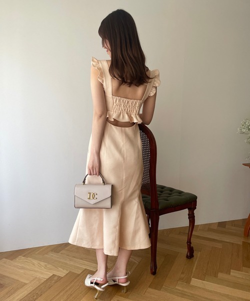 ME COUTURE(ミークチュール)の「ブライトジャカードレディワンピース(ワンピース・レディース・コーラル/ベージュ/ブラック・1/0)」の14枚目の写真