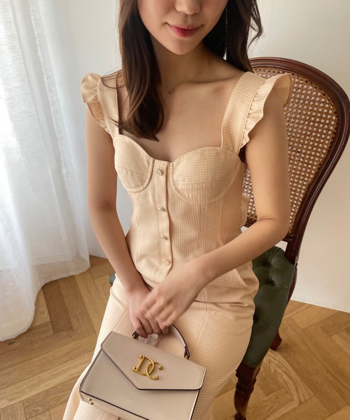 ME COUTURE(ミークチュール)の「ブライトジャカードレディワンピース(ワンピース・レディース・コーラル/ベージュ/ブラック・1/0)」の17枚目の写真