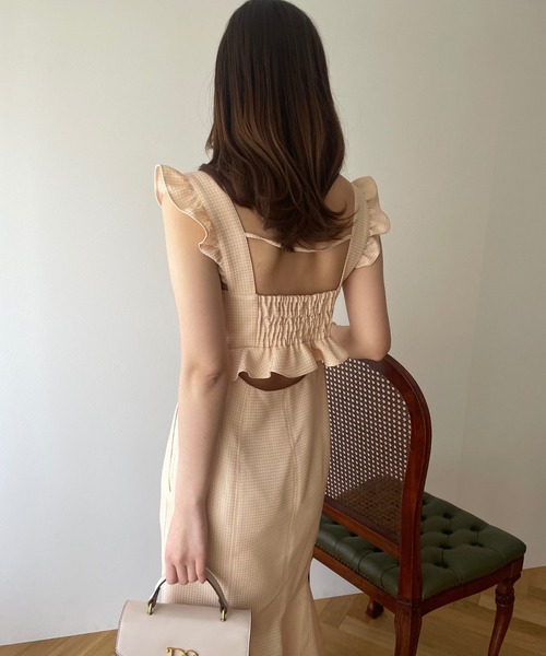 ME COUTURE(ミークチュール)の「ブライトジャカードレディワンピース(ワンピース・レディース・コーラル/ベージュ/ブラック・1/0)」の13枚目の写真