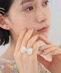 CAROLINA GLASER | パールリボン リング(リング)