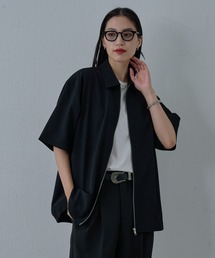 ドライエアー半袖ジップシャツ